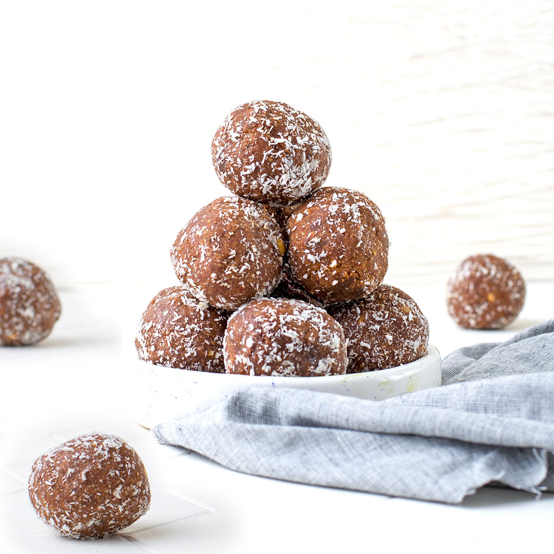 Choc Peanut Protein Bites